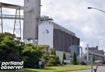 Smelter workers prepare protected action