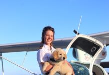 Teen pilot on Aussie lap